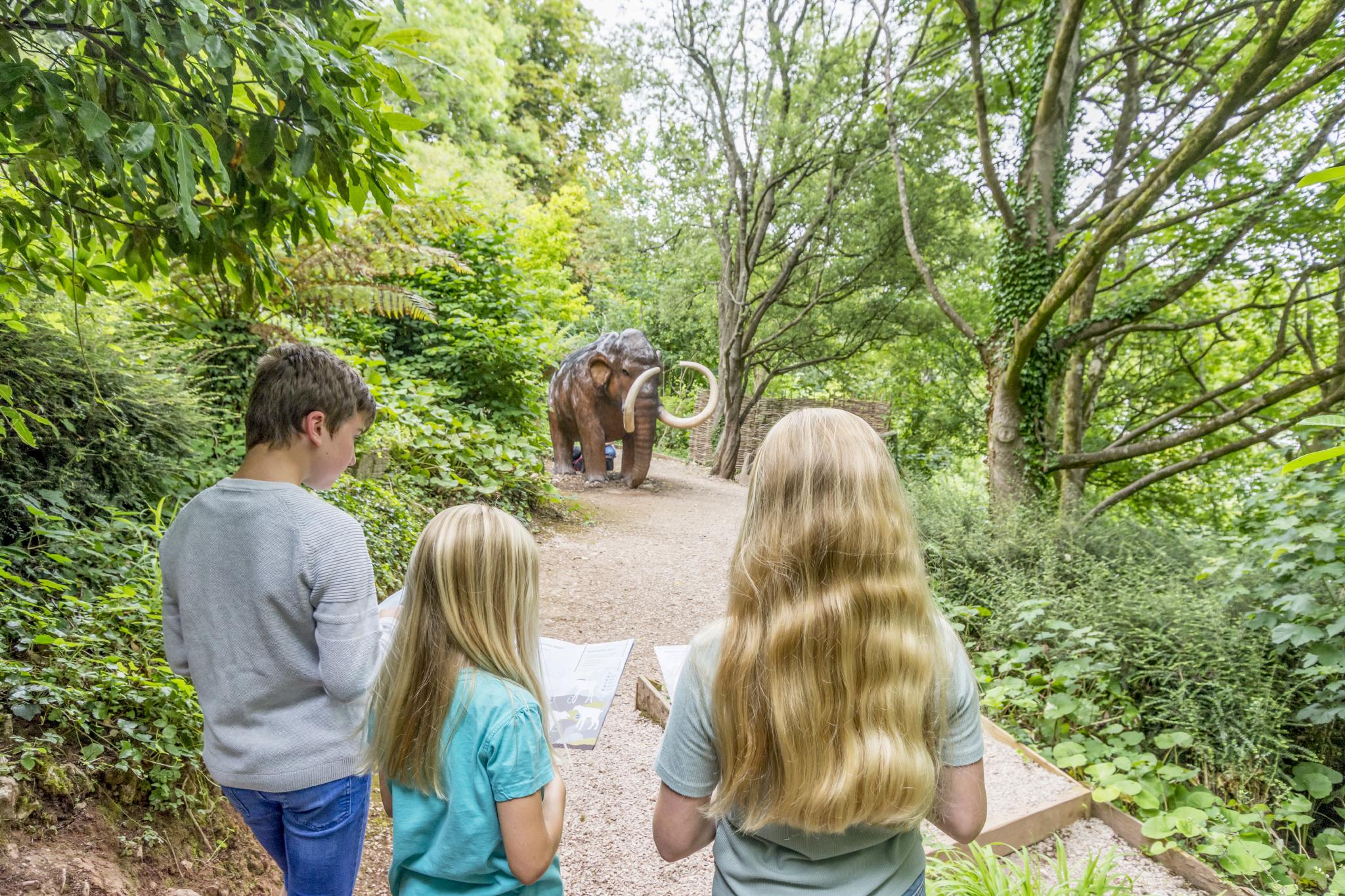 Mammoths at kent's Cavern in Torquay - inspiration for Agatha Christie 